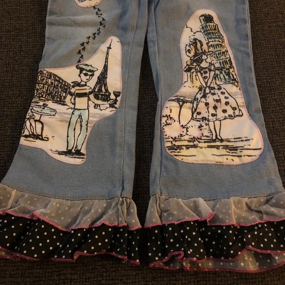 Girls little mass jeans with patch work - Picture 2 of 6